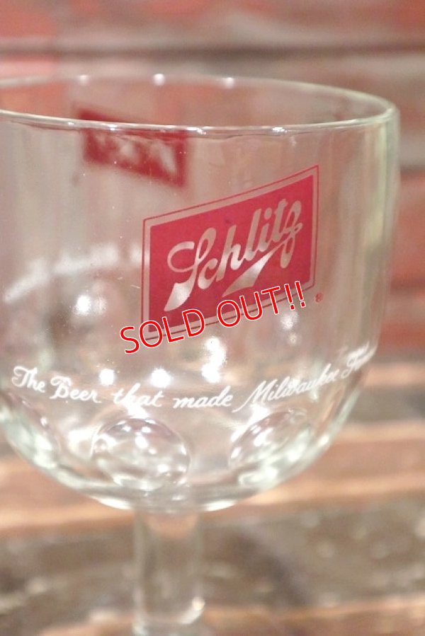 画像2: gs-220501-05 Schlitz / 1980's〜 Goblet Glass