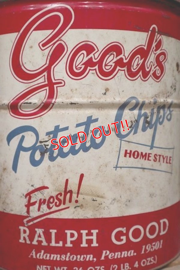 画像2: dp-220501-21 good's / Vintage Potato Chips Can