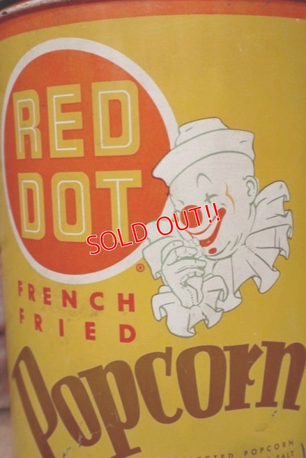 画像2: dp-220501-21 RED DOT / Vintage Pop Corn Can