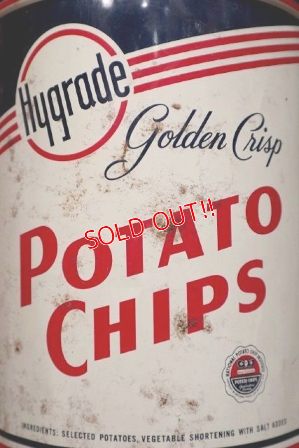 画像2: dp-220501-21 Hygrade Golden Chips / Vintage Potato Chips Can
