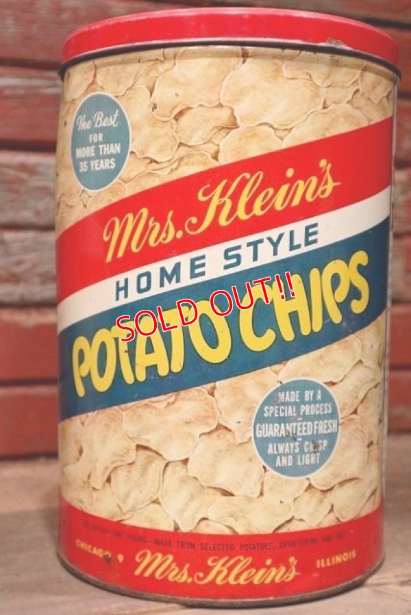 画像2: dp-220501-21 Mrs. Klein's / Vintage Potato Chips Can