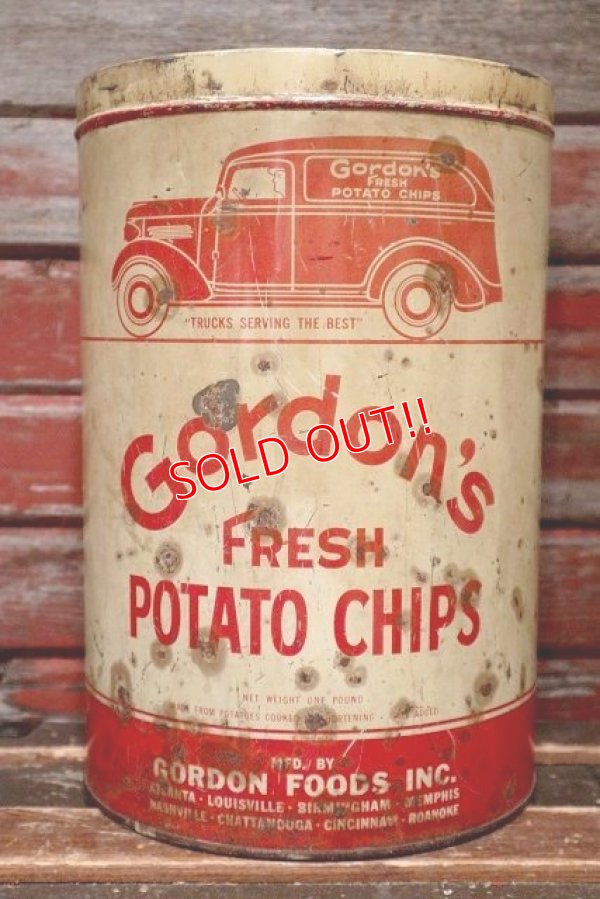 画像1: dp-220501-21 Gordon's / Vintage Potato Chips Can