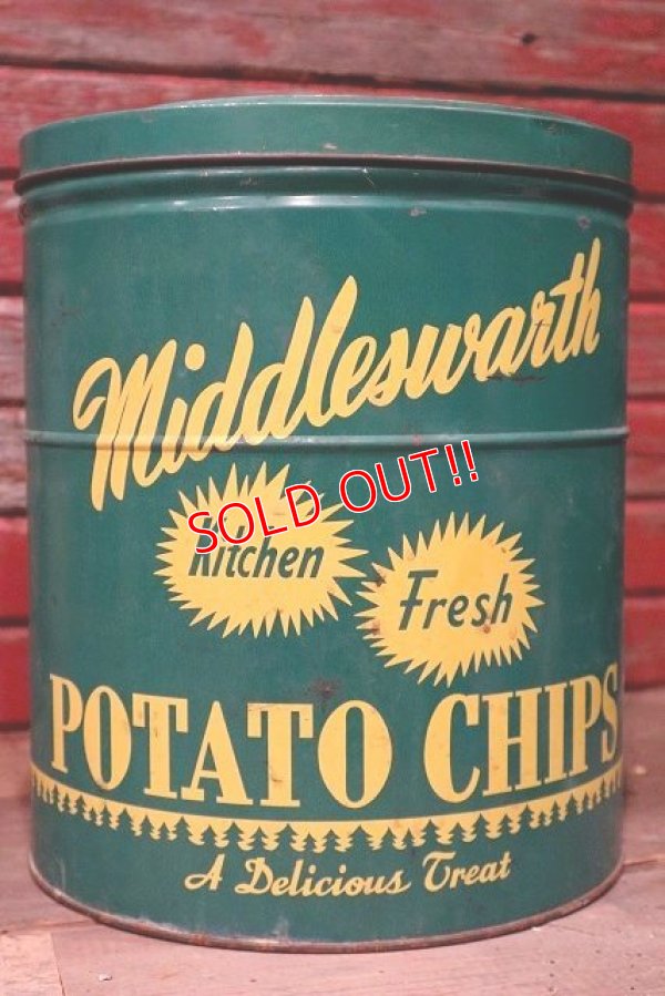 画像1: dp-220501-21 Middleswarth / Vintage Potato Chips Can