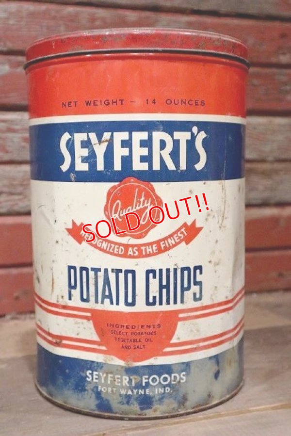 画像1: dp-220501-21 SEYFERT'S / Vintage Potato Chips Can