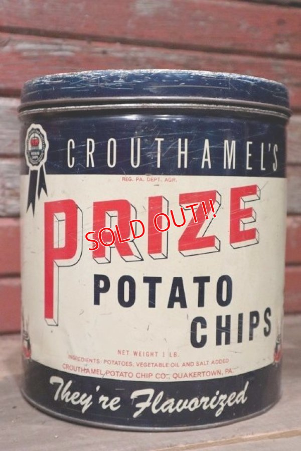 画像1: dp-220501-21 PRIZE / Vintage Potato Chips Can