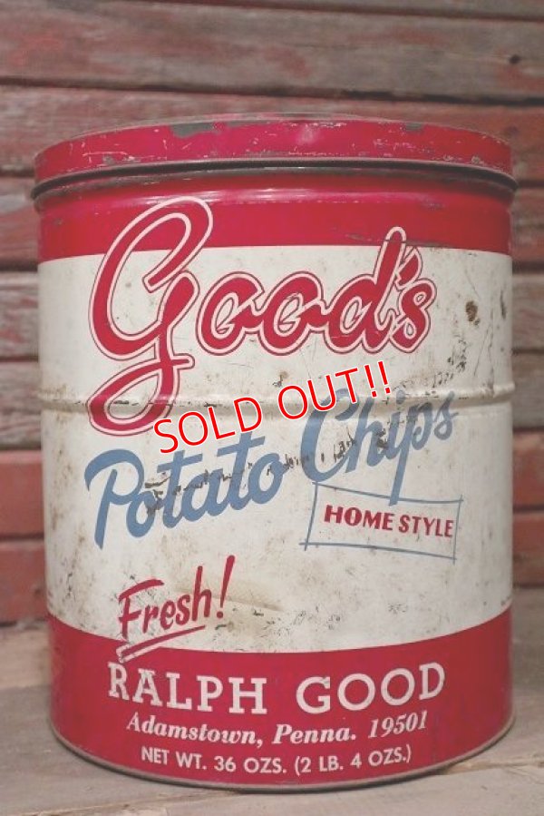 画像1: dp-220501-21 good's / Vintage Potato Chips Can