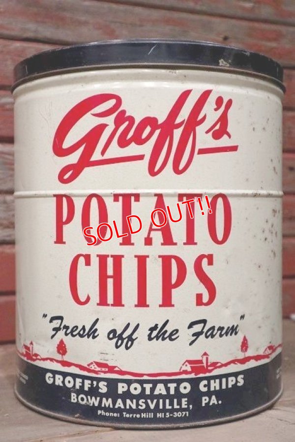 画像3: dp-220501-21 Groff's / Vintage Potato Chips Can
