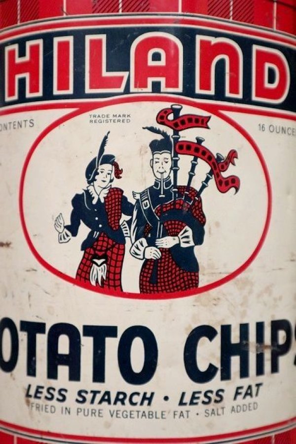 画像2: dp-220501-21 HILAND / Vintage Potato Chips Can