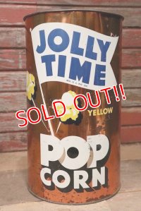 dp-220501-81 JOLLY TIME POP CORN / 1970's Tin Trash Can