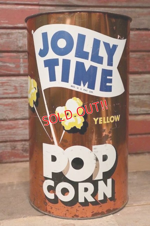 画像1: dp-220501-81 JOLLY TIME POP CORN / 1970's Tin Trash Can
