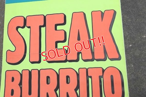 画像3: dp-220501-38 TACO BELL / 1992 Banner "NEW! STEAK BURRITO"