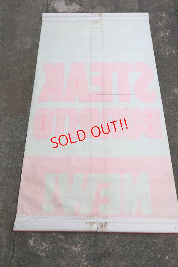 画像12: dp-220501-38 TACO BELL / 1992 Banner "NEW! STEAK BURRITO"