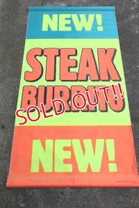 dp-220501-38 TACO BELL / 1992 Banner "NEW! STEAK BURRITO"