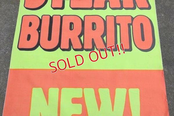 画像4: dp-220501-38 TACO BELL / 1992 Banner "NEW! STEAK BURRITO"