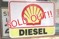 dp-220501-42 SHELL DIESEL / Gas Station Road Sign
