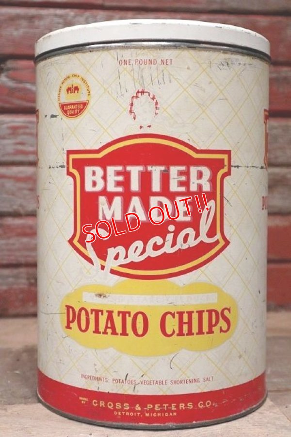 画像1: dp-220501-21 BETTER MADE Special / Vintage Potato Chips Can