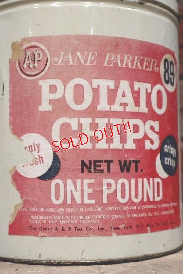 画像2: dp-220501-21 A&P JANE PARKER / Vintage Potato Chips Can