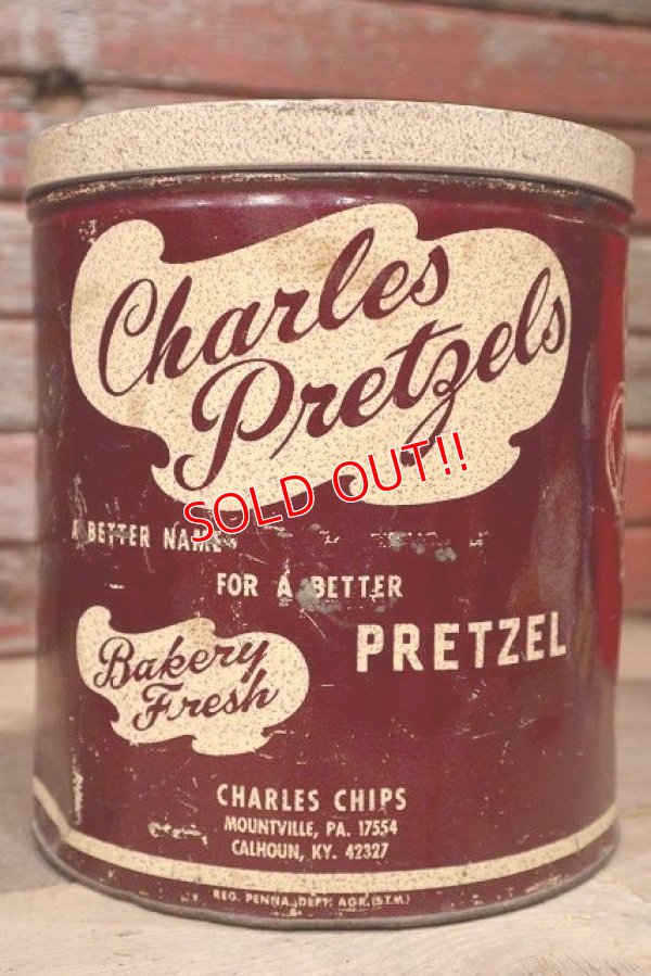 画像2: dp-220501-21 Charles Pretzels / Vintage Pretzels Can