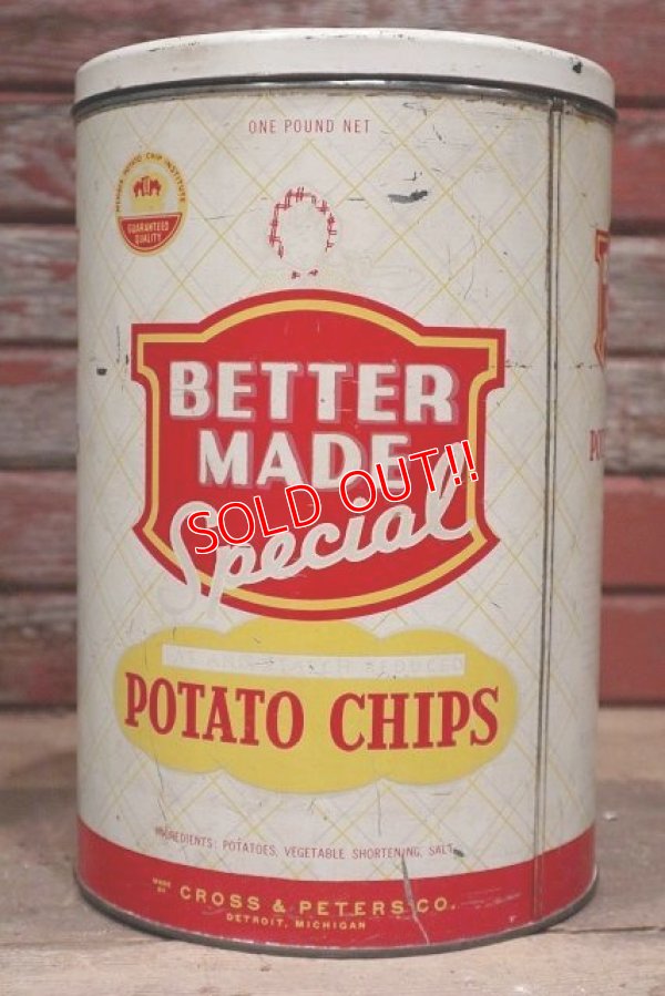 画像3: dp-220501-21 BETTER MADE Special / Vintage Potato Chips Can