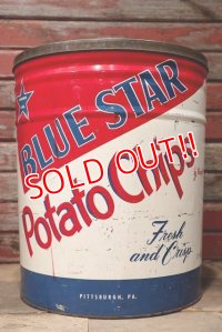 dp-220601-12 BLUE STAR / Vintage Potato Chips Can
