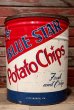 画像1: dp-220601-12 BLUE STAR / Vintage Potato Chips Can (1)