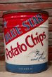 画像2: dp-220601-12 BLUE STAR / Vintage Potato Chips Can (2)