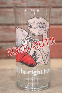 ct-220601-75 E.T. / Pizza Hut 1982 Novelty Glass "I'll be right here"