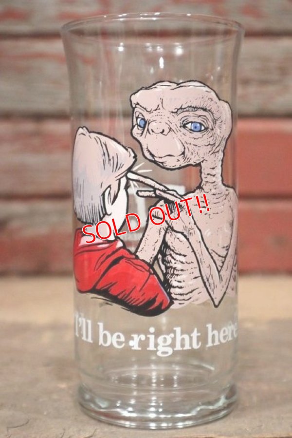 画像1: ct-220601-75 E.T. / Pizza Hut 1982 Novelty Glass "I'll be right here"