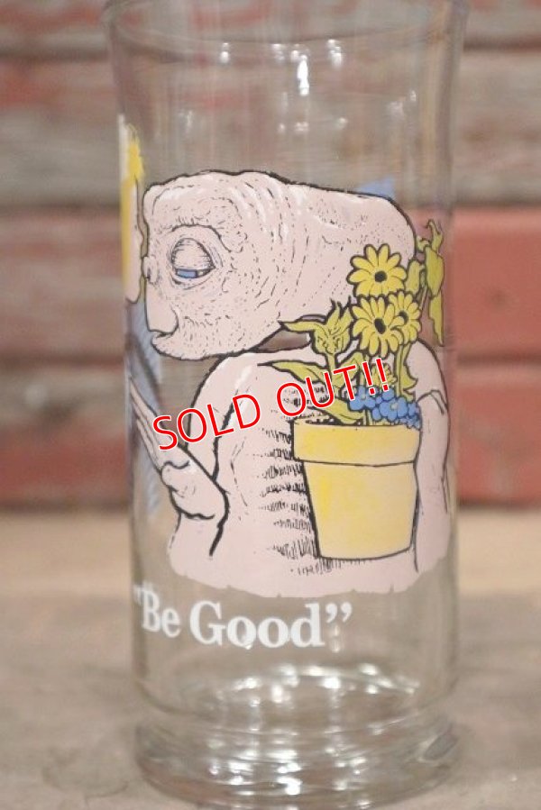 画像2: ct-220601-73 E.T. / Pizza Hut 1982 Novelty Glass "Be Good" 