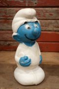 ct-220601-35 Smurf / 1980's Plastic Coin Bank (A)