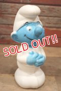 ct-220601-36 Smurf / 1980's Plastic Coin Bank (B)