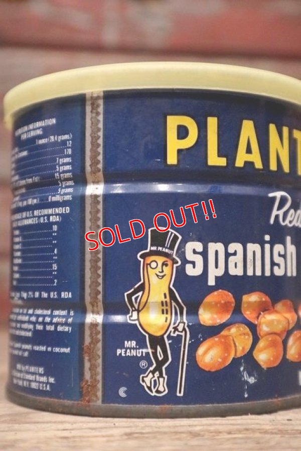 画像2: dp-220601-25 PLANTERS / MR.PEANUT 1960's-1970's Spanish Peanuts Tin Can