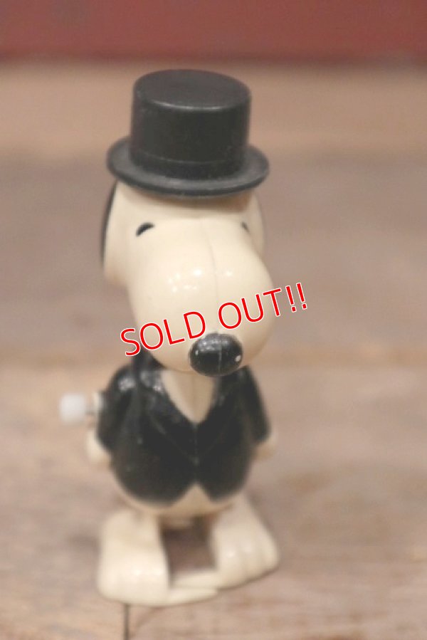 画像2: ct-220601-93 Snoopy / AVIVA 1970's Wind up "Top Hat"