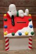 画像2: ct-220601-10 Snoopy / Whitman's 1990's Candy Container Bank "Christmas" (2)
