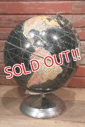 dp-220601-13 WEBER COSTELLO CO. / 1940's 12 Inch Straight Black Ocean Globe