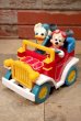 画像1: ct-220601-66 Mickey Mouse & Donald Duck / ILLCO TOY 1980's Car (1)