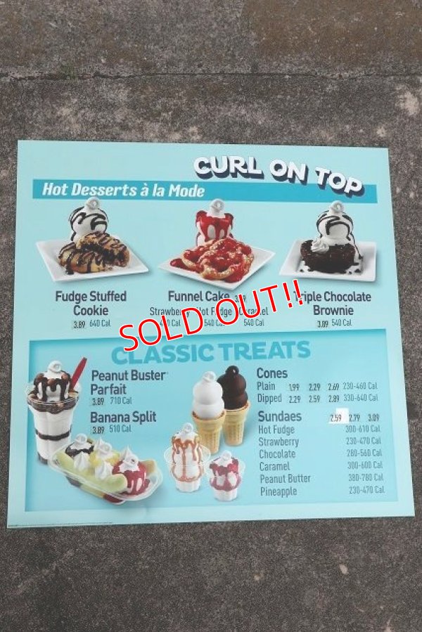 画像1: dp-220401-28 Dairy Queen / 2018 Translite Menu Sign "CURL ON TOP・CLASSIC TREAT"