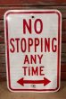 画像1: dp-210801-34 Road Sign / NO STOPPING ANY TIME ⇔ (1)