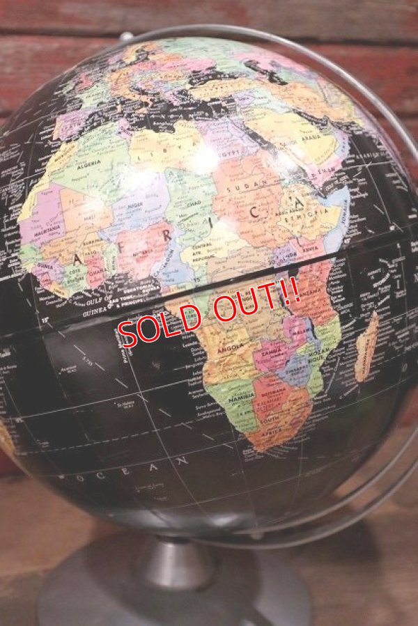 画像4: dp-220601-38 REPLOGLE / 1980's〜 12 Inch Straight Black Ocean Globe