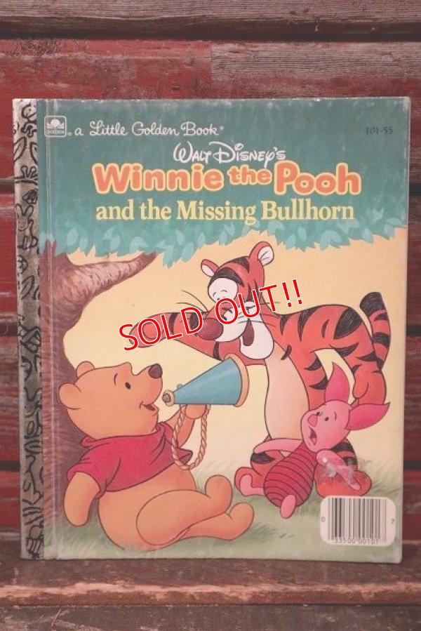 画像1: ct-220401-107 Winnie the Pooh / 1990 a Little Golden Book "Winnie the Pooh and the Missing Bullhorn"