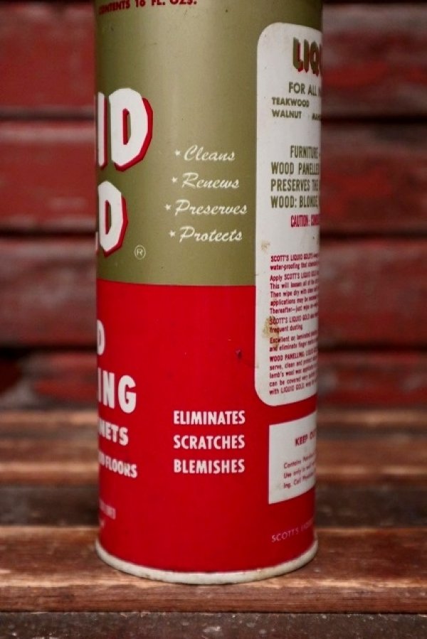画像4: dp-220401-224 Scott's LIQUID GOLD / 16 FL.OZ. Wood Finish Can