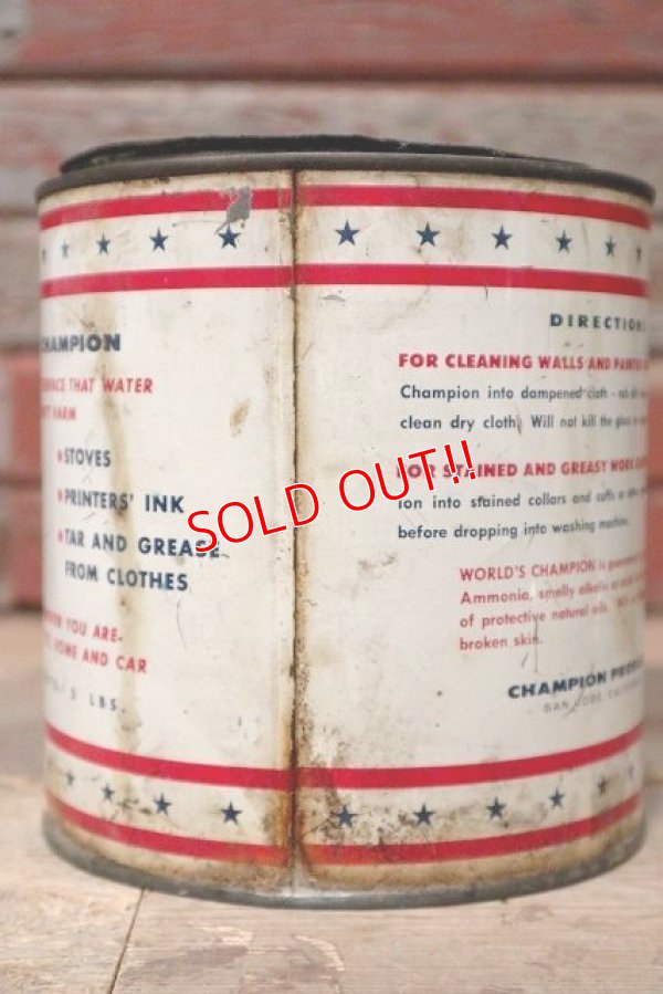 画像5: dp-20719-11 World's CHAMPION / HAND CLEANER Vintage Can