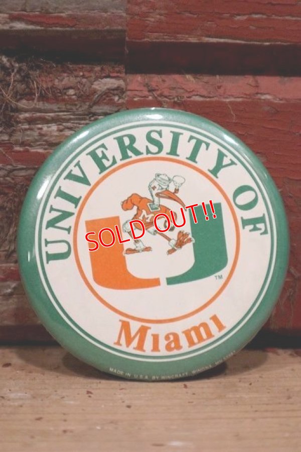 画像1: nt-220801-01 UNIVERSITY OF Miami / Miami Hurricanes "Sebastian the Ibis" 1990's Pinback