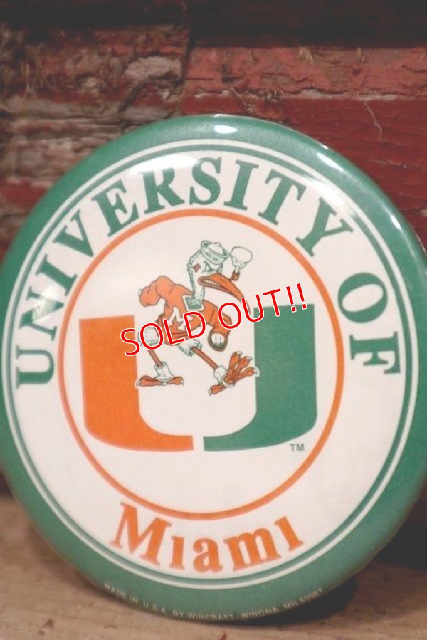 画像2: nt-220801-01 UNIVERSITY OF Miami / Miami Hurricanes "Sebastian the Ibis" 1990's Pinback