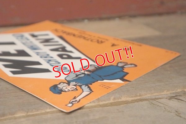 画像6: dp-220801-01 Dutch Boy / 1940's WET PAINT Paper Sign