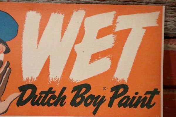 画像3: dp-220801-01 Dutch Boy / 1950's〜 WET PAINT Paper Sign (B)