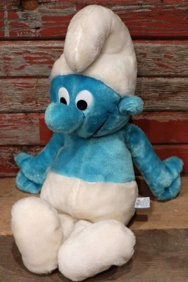 画像1: ct-220719-64 Smurf / 1980's Plush Doll (Large)