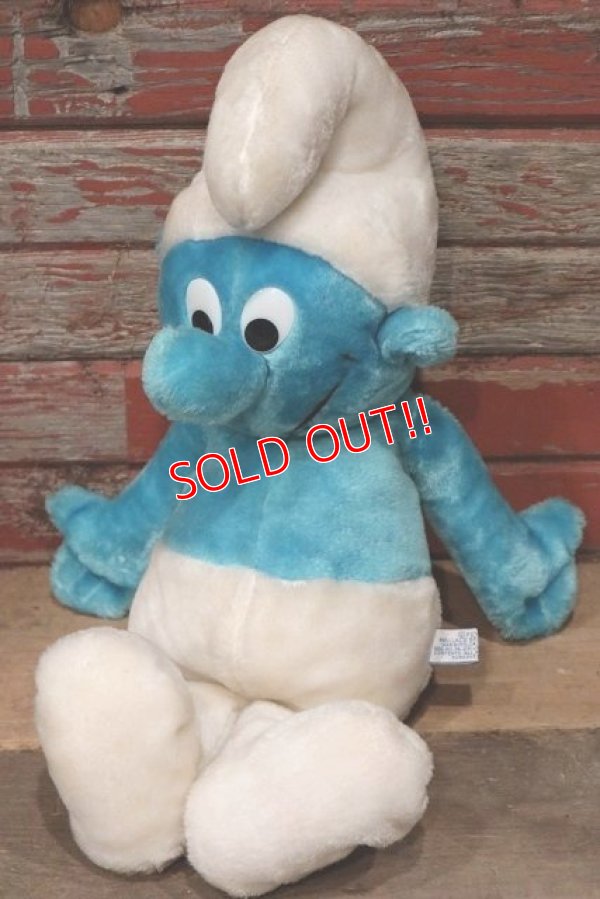 画像1: ct-220719-64 Smurf / 1980's Plush Doll (Large)