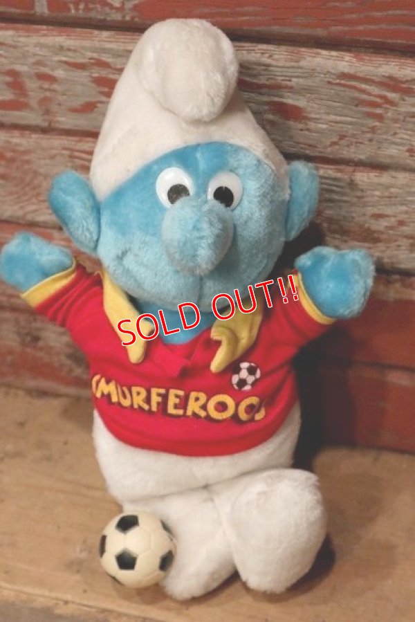 画像1: ct-220719-62 Smurf / 1980's Plush Doll "Football"