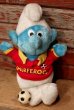 画像1: ct-220719-62 Smurf / 1980's Plush Doll "Football" (1)